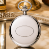 White Sunburst Full Hunter Mechanical Pocket Watch