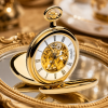 Gold Plated Double Hunter Mechanical Pocket Watch
