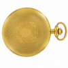 Gold Plated Masonic Engine Turned Quartz Full Hunter Pocket Watch