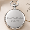 Half Hunter Chrome Plated Mechanical Pocket Watch
