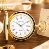 Gold Plated Quartz Half Hunter Pocket Watch