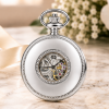 Heritage Chrome Half Double Hunter Mechanical Pocket Watch