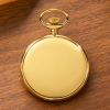 Gold Plated 17 Jewel Mechanical Full Hunter Pocket Watch Stippled Pattern