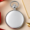 Chrome Plated Mechanical Half Hunter Pocket Watch with Skeletal Display