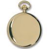Gold Plated Polished Full Hunter Champagne Dial Quartz Pocket Watch
