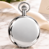 Chrome Double Hunter Mechanical Pocket Watch