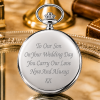 White Sunburst Full Hunter Mechanical Pocket Watch
