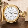 Gold Plated Quartz Full Hunter Pocket Watch