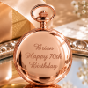 Rose Gold Plated Double Half Hunter Mechanical Pocket Watch