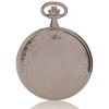 Mechanical 17 Jewel Double Opening Full Hunter Silver Tone Pocket Watch