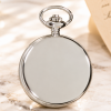 Silver Tone Polished Full Hunter 17 Jewel Mechanical Pocket Watch
