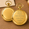 Polished Gold Plated 17 Jewel Mechanical Full Hunter Pocket Watch
