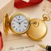 Gold Plated Quartz Full Hunter Pocket Watch