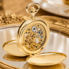 Gold Plated Double Hunter Mechanical Pocket Watch