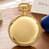 Gold Masonic Half Hunter Pocket Watch Quartz
