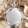 17 Jewel Sterling Silver Mechanical Open Face Pocket Watch