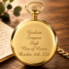 Open Face Gold Plated Quartz Pocket Watch