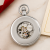 Chrome Plated 17 Jewel Mechanical Full Hunter Pocket Watch