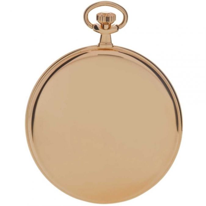 Slim Open Face Gold Plated Pocket Watch