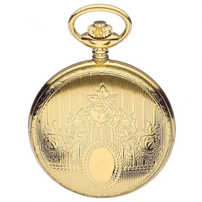 Gold Plated Quartz Full Hunter Pocket Watch