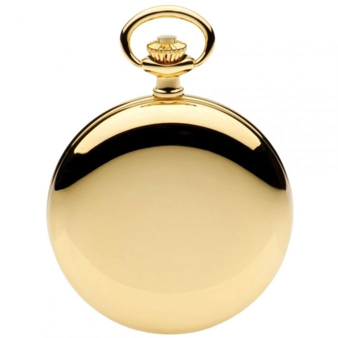Quartz Gold Plated Full Hunter Pocket Watch