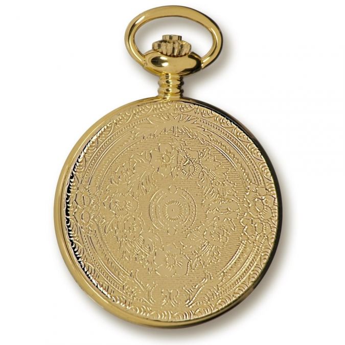Gold Plated 17 Jewel Mechanical Half Hunter Pocket Watch