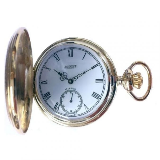 Mechanical Gold Plated Full Hunter Pocket Watch
