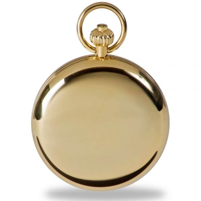 Mechanical Open Face Gold Plated Pocket Watch