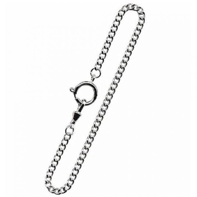 Chrome Plated Pocket Watch Chain Bundle T-bar, Belt Bar, Bolt Ring