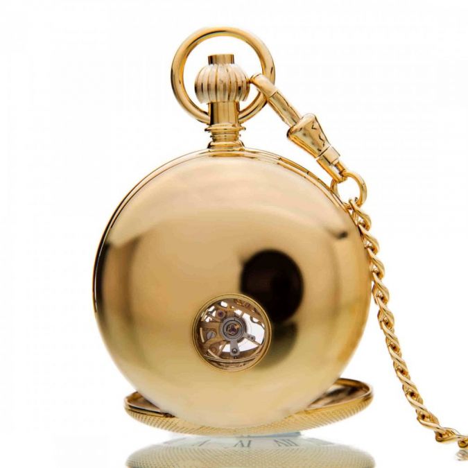 The Richmond - Gold Mechanical Double Half Hunter Pocket Watch