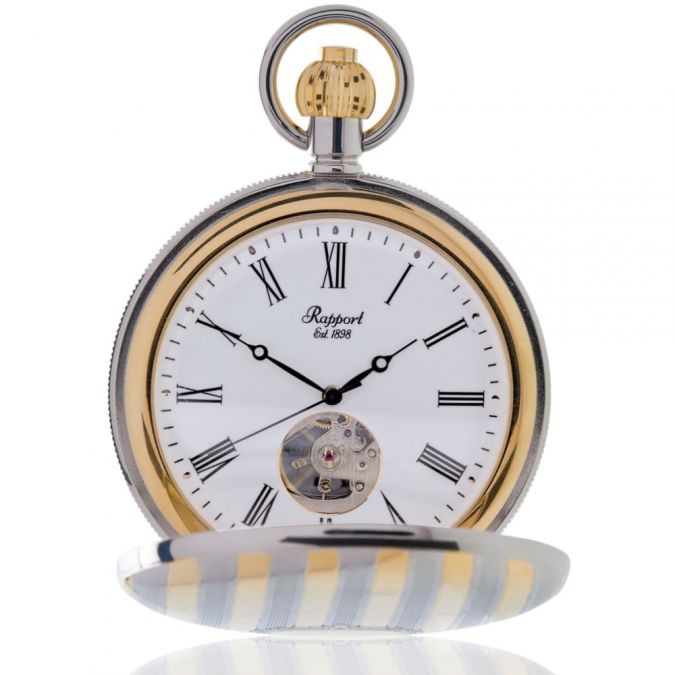 17 Jewel Mechanical Bi-Colour Double Opening Full Hunter Pocket Watch