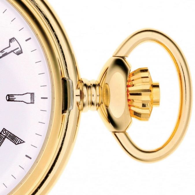 Mechanical Full Hunter Gold Plated Pocket Watch