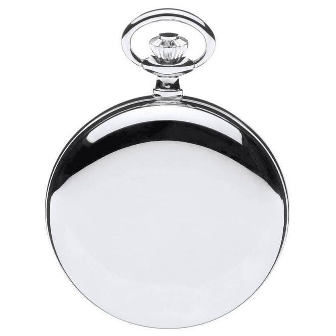 Mechanical Chrome Plated Full Hunter Pocket Watch