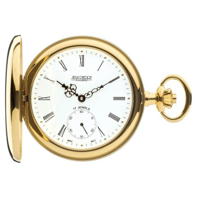 Nieuwheid zonne hurken Gold Plated Full hunter Mechanical Pocket Watch - Free Engraving G102PM/RN  | Pocketwatch USA