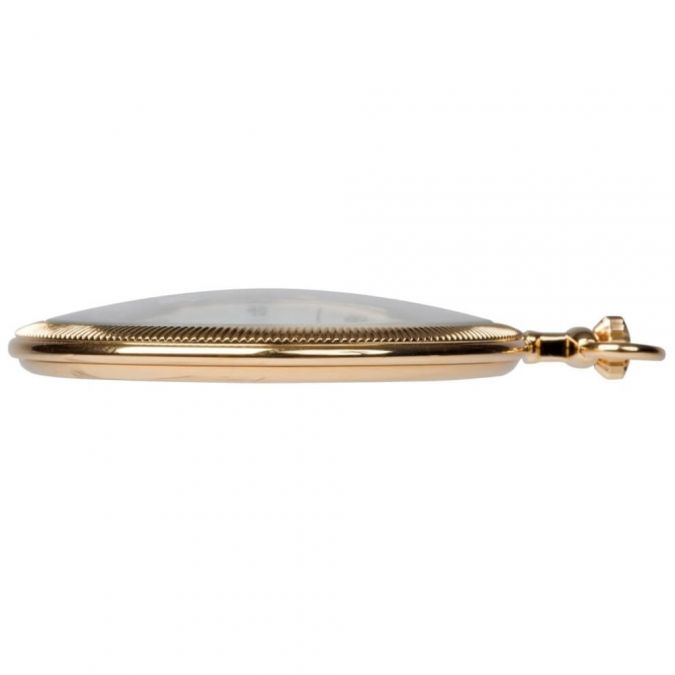 Slim Open Face Gold Plated Pocket Watch