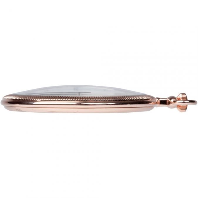 Rose Gold Plated Quartz Slim Open Face Pocket Watch
