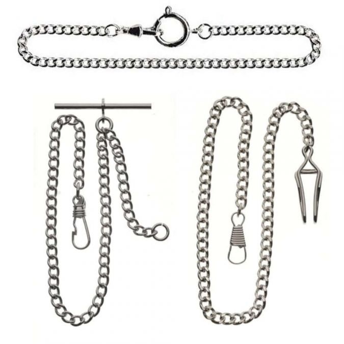The Windsor - Chrome Mechanical Double Half Hunter Pocket Watch