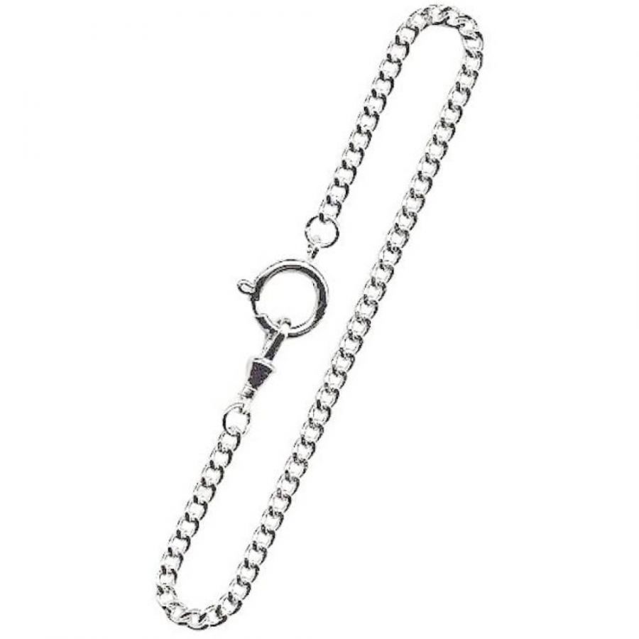 Sterling Silver Bolt Ring Pocket Watch Chain