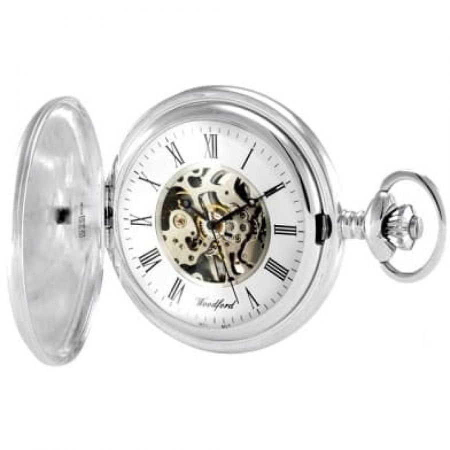 Full Hunter Sterling Silver Mechanical Pocket Watch