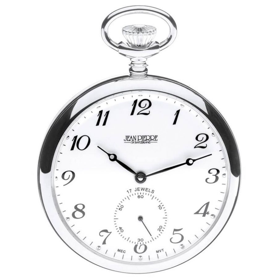 17 Jewel Sterling Silver Mechanical Open Face Pocket Watch