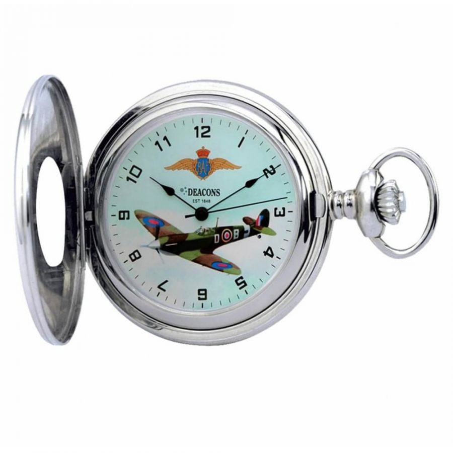 Half Hunter Supermarine Spitfire Mark V Mechanical Pocket Watch