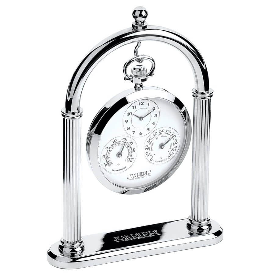 Gents Open Face 'Weather Station' Pocket Watch With Stand