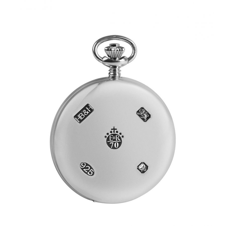 Sterling Silver Jubilee Hallmarked Skeleton Double Hunter Pocket Watch