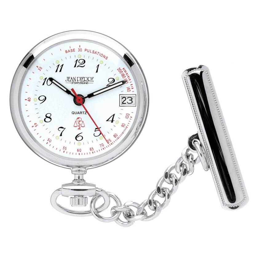 Chrome Plated Quartz Nurses Fob Watch