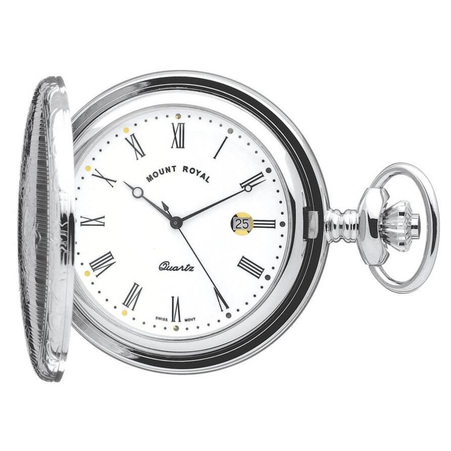 Full Hunter Pocket Watch Suitable For Engraving with Free Shipping B5 Pocketwatch USA