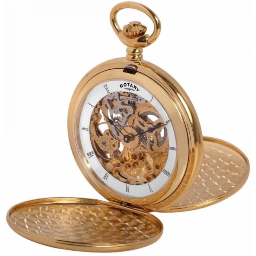 Double Hunter 17 Jewel Gold Mechanical Pocket Watch