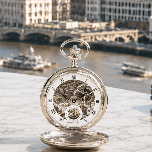 The Buckingham - Sterling Silver Mechanical Pocket Watch