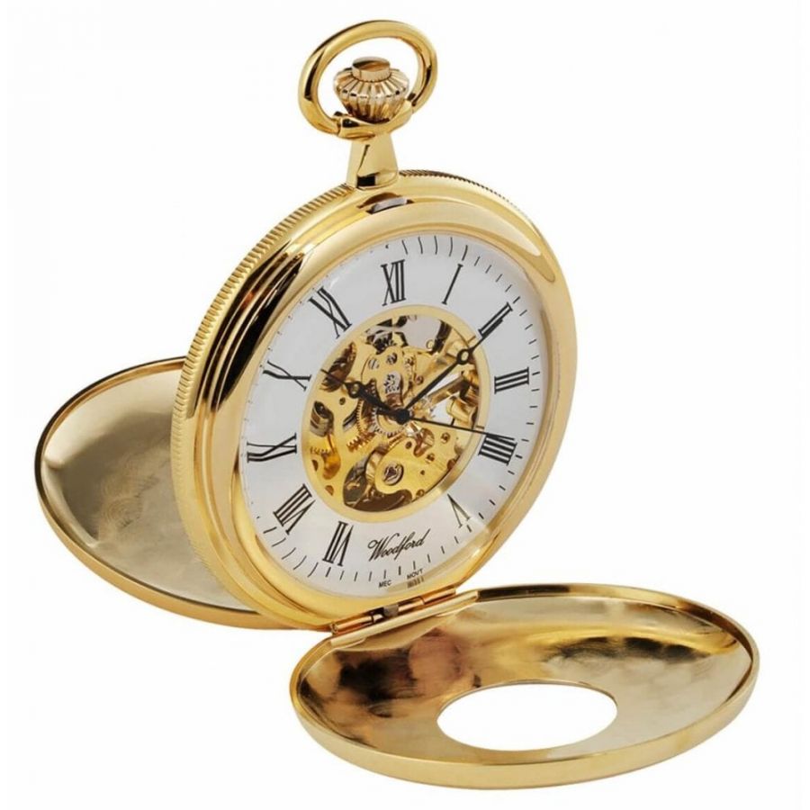 Double Half Hunter Gold Plated Pocket Watch