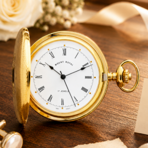 Gold Plated Mechanical Full Hunter Pocket Watch