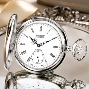 Full Hunter Sterling Silver Mechanical Pocket Watch